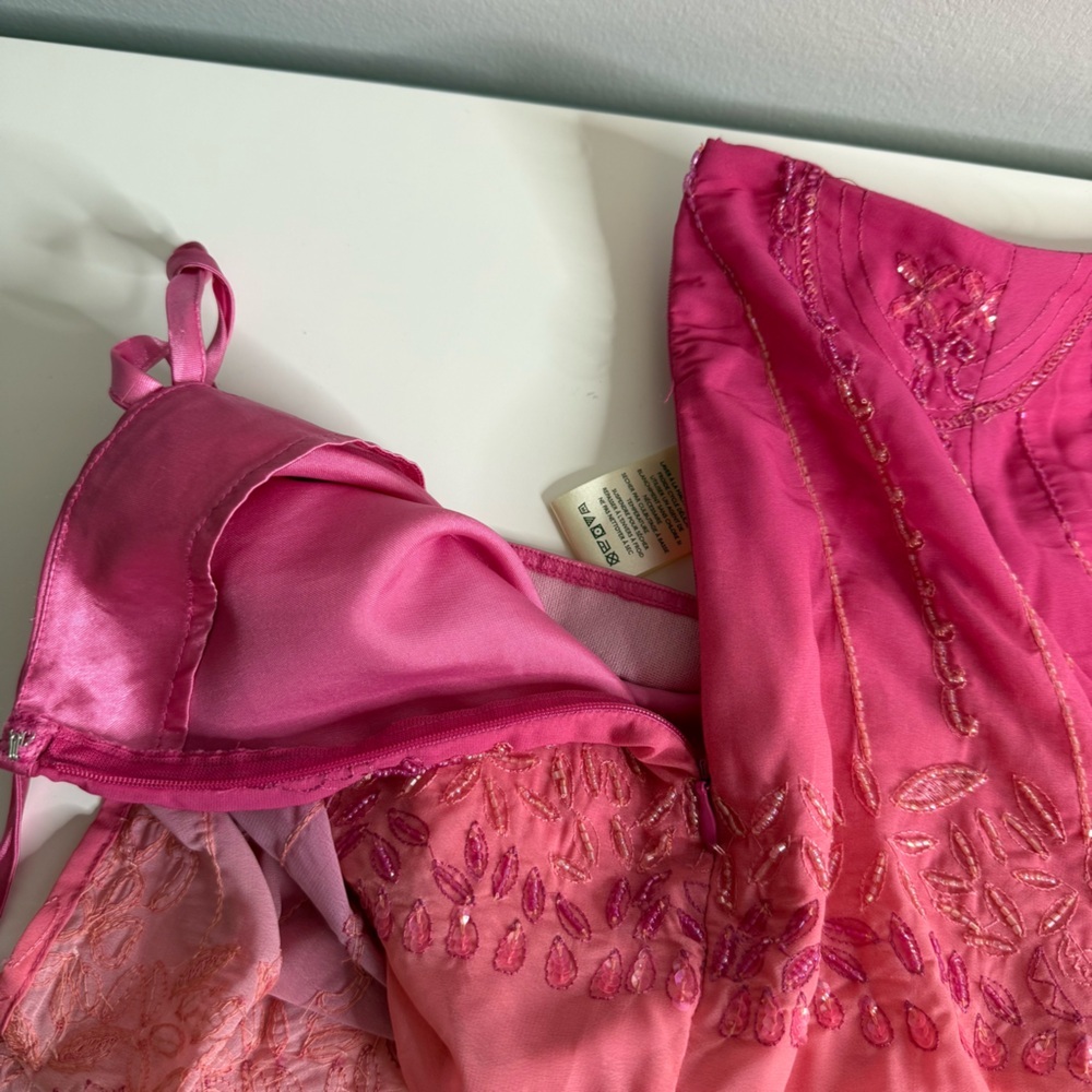 Free People Lala Beaded Skort in Pink Embroidered Ombre NWT $168 Small - Picture 6 of 15